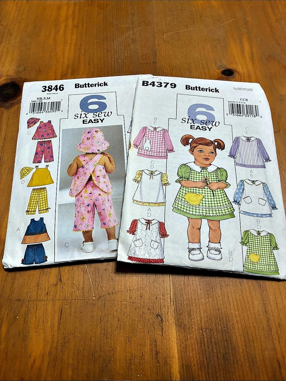 Butterick Patterns B4379 & 3846 Girl Outfits Six Sew Easy